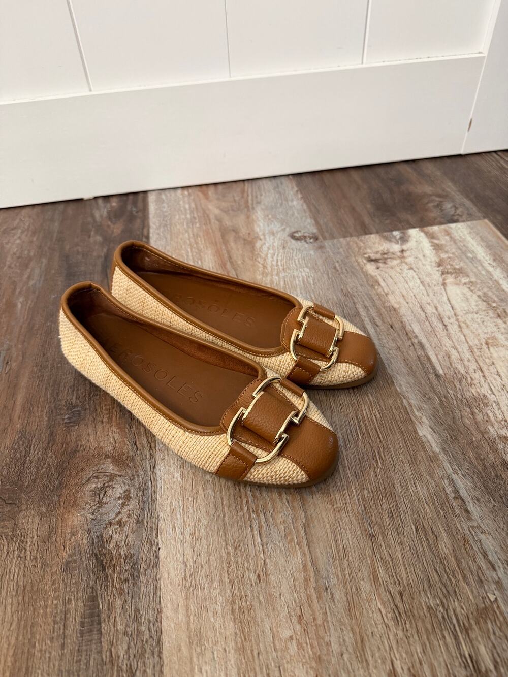 Aerosoles Women's Bentley Raffia‎ Ballet Flats Size 5 EUC